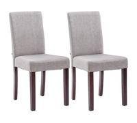 Lot de 2 chaises Ina - Tissu cappuccino