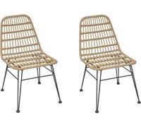 Lot de 2 chaises jardin LAMBADA Sésame Graphite Acier traité époxy, Résine tressée synthétique Hespéride