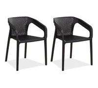 Homestyle4u Chaises de jardin - Noir