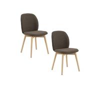 - Lot de 2 chaises LOUISE - Taupe - Louise