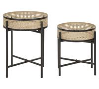 Lot de 2 chaises Paris Space en velours crème avec pieds dorés 46x58x77 cm