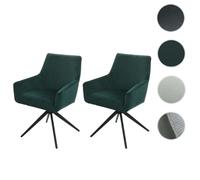 Lot de 2 chaises pivotante HWC-L91 - Vert