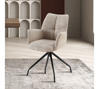 Lot de 2 chaises pivotantes avec accoudoirs MORLAIX