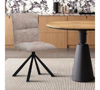 Lot de 2 chaises pivotantes en tissu KAJA