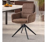 Lot de 2 chaises pivotantes en tissu LOLDA