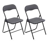 Lot de 2 chaises pliante PVC ""Funny"" Atmosphera - Gris