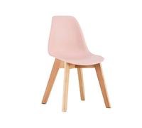 Lot de 2 chaises scandinave pour enfant bois de hêtre rose pâle - Nils Kid