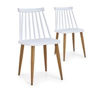 Lot de 2 Chaises Scandinaves Estelle 77cm Blanc