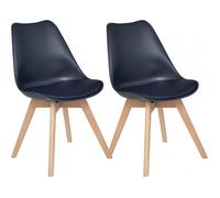 Lot de 2 chaises style scandinave Baya Atmosphera - 48x55x81 - Encre