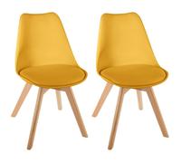 Lot de 2 chaises style scandinave Baya Atmosphera - Safran - Safran -
