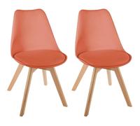 univers decor - Lot De 2 chaises Baya Style scandinave Terracotta Atmosphera