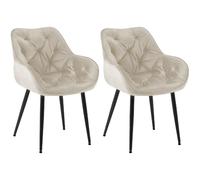 Lot de 2 Chaises Tanna Velours