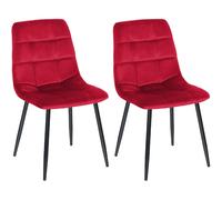Lot de 2 chaises Tilde - Tissu velours