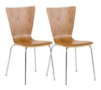 Lot de 2 chaises visiteur Aaron , Chêne Chêne G