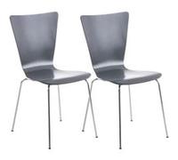 Lot de 2 chaises visiteur Aaron , Gris Gris G