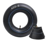 Lot de 2 chambres à air de brouette 4.10 3.50-6 33 x 4.00-6 avec valve coudée TR-87 pour brouette, tondeuse, diable, chariots de rechange pour pneus de jante de 15,2 cm