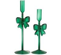 Lot de 2 Chandeliers Design Nœud 27cm Vert