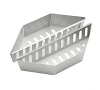 Lot de 2 charbons de bois pour barbecues à gaz et charbon de bois - Plateau à charbon galvanisé pour griller la viande - Outil de barbecue portable 38,5 cm