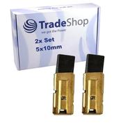 Lot de 2 charbons moteur 5 x 10 mm compatibles avec Metabo SBE 815/2 S R+L SIGNAL, SBE 900/2 S R+L SIGNAL, SBE Starlight 600205000, SE 5040 R+L