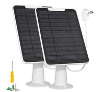 Lot de 2 chargeurs solaires micro USB compatibles Arlo Essential/XL, panneau 5 W étanche IP65, câble 3 m
