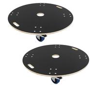 Lot de 2 chariot de transport à roulettes pivotantes 2 freins 800kg rond Ø 87cm