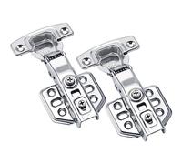 Lot de 2 Charnière Invisible Avec amortisseur pour Portes de Meuble, Charnières en Acier Inox pour Placards