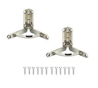 Lot de 2 charnières à ressort en alliage de zinc dissimulables en quart de cercle pliable à 90 degrés pour bijoux, vin, boîte en bois (argent)