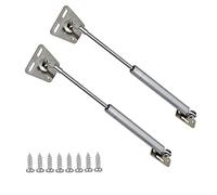 Lot de 2 charnières à vérin à gaz 100 N/10 kg, charnières de boîte à jouets, charnières à fermeture douce, ressort à gaz, support de couvercle, support de levage - 25,4 cm de long.