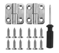 Lot de 2 charnières amovibles pour porte coulissante - Charnières en acier inoxydable avec 12 vis et 1 tournevis - Pour porte, fenêtre (droitier, 3,5 cm)
