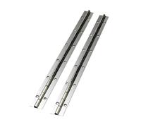 Lot de 2 Charnières Continues en Métal pour Piano 600x38x1mm en Acier Inoxydable Ouverture à 270 Degrés Charnière de Meubles Robuste pour Pianos, Armoires, Portes, Grandes Fenêtres, Bateaux, Chromé