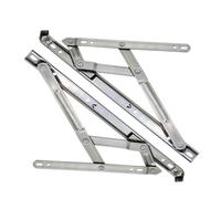 Lot de 2 charnières de fenêtre à battant, 25,4 cm en acier inoxydable, vitrage à friction dissimulées pour fenêtres suspendues par le haut