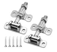 Lot de 2 charnières de portail réglables M16 x 105 mm - Charnières robustes avec 5 vis M4,8 - En acier inoxydable - Pour fermes, portails ranchs, doubles poteaux de clôture, portails de cour, portails