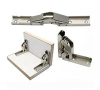 Lot de 2 charnières de porte pliante à 90 degrés, support caché, support de table, pièces de meubles