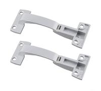 Lot de 2 charnières de porte pliantes en alliage de zinc, fixations de porte de placard robustes avec design à rabat pour économiser de l'espace pour armoires de cuisine, meubles, matériel argenté de