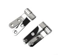 Lot de 2 charnières de rechange pour lunette de WC en acier inoxydable - Kit de fixation pour couvercles de toilettes de salle de bain - 2 supports pour trous de 14 à 18 mm - Matériel résistant à la