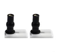 Lot de 2 charnières de rechange pour siège de toilette avec œillets en caoutchouc pour poêles britanniques standard (50 mm)
