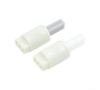 Lot de 2 charnières hydrauliques pour abattant de WC - Charnière en plastique blanc - Kit de réparation pour salle de bain gauche et droite