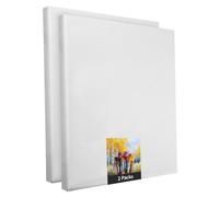 Lot de 2 châssis en polyester blanc de 30 x 40 cm, à peindre, prêt à l'emploi, convient pour les peintures acryliques ou textiles, fournitures de projet de bricolage pour les peintres et les artistes