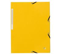 Lot de 2 - Chemise à élastique 3 rabats carte Bruneau 24 x 32 cm dos 2 cm jaune - Chemises à élastique cartonnées - Bruneau