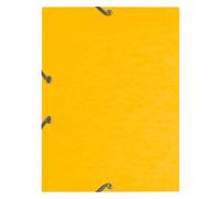 Lot de 2 - Chemise à élastique 3 rabats carte Bruneau 24 x 32 cm dos 2 cm jaune - Chemises à élastique cartonnées - Bruneau