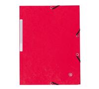 Lot de 2 - Chemise à élastique 3 rabats carte Bruneau 24 x 32 cm dos 2 cm rouge - Chemises à élastique cartonnées - Bruneau