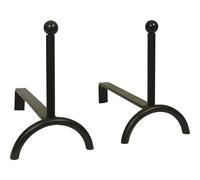 Lot dE 2 chenets de cheminée 36 x 18 x 27 cm (paire de 2 chenets) pour cheminée et foyer ouvert