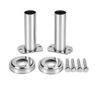 Lot de 2 chevilles d'ancrage au sol pour échelle de piscine en acier inoxydable 304, socle encastrable avec rosaces de recouvrement et boulons d'expansion, fixation au sol pour échelles et rampes de
