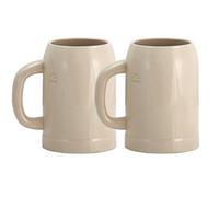 Lot de 2 chopes à bière Grenzauer Humpen de 0,5 l avec trait de repère