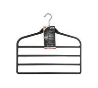 - Lot de 2 Cintres Feutrine "4 Pantalons" 45cm Noir