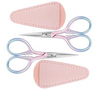 Lot de 2 ciseaux à broder - Petits ciseaux artisanaux en acier inoxydable de 3,5 pouces - Pour coudre des fils - Petits ciseaux à coudre - Ciseaux de bricolage - Pour autocollants en tissu