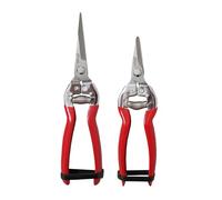 Lot de 2 ciseaux de fleuriste, pour plantes en pot, bonsaï, lame dentelée, en acier inoxydable, pour arranger les fleurs, couper les plantes et récolter des herbes, des légumes, des fruits