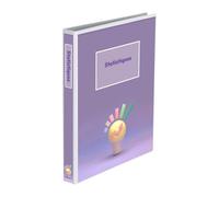 Lot de 2 - Classeur 4 anneaux cartonné Bruneau personnalisable A4 - Dos 3,5 cm blanc - - Bruneau