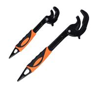 Lot de 2 clés à molette multifonctions en acier au carbone | Clé universelle multifonction pour réparation automobile, entretien domestique, robinet, évier, toilettes, voiture
