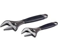 Lot de 2 clés à molette professionnelle Bahco 9029 et 9031 à ouverture extra large